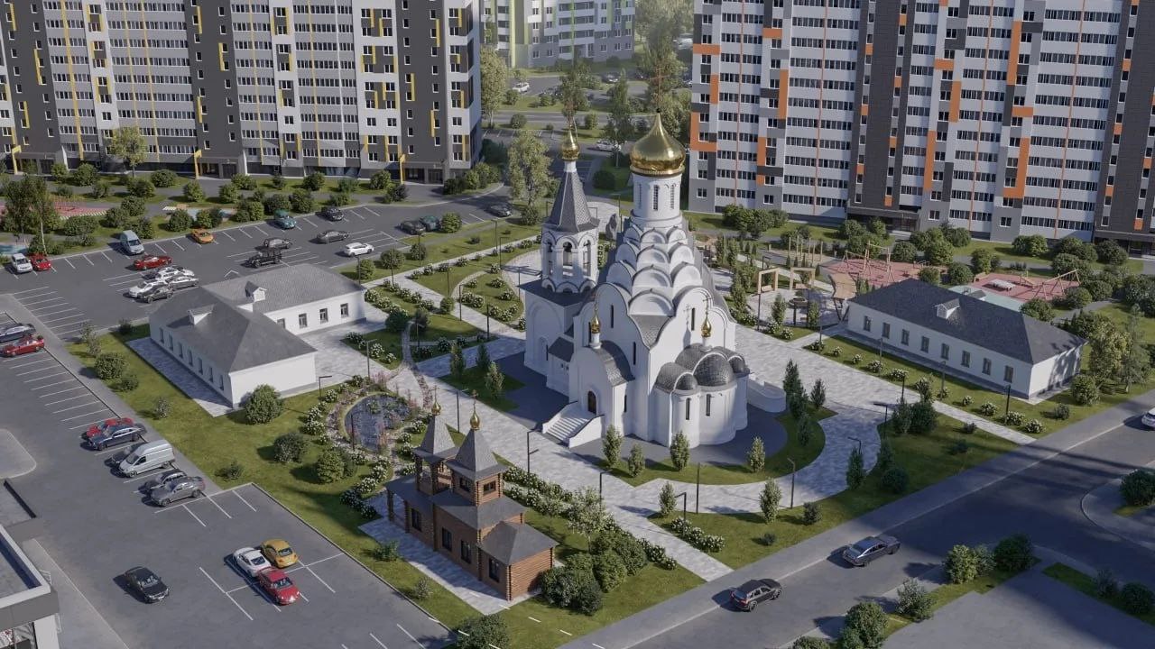 Визуализация храмового комплекса в микрорайоне Веризино